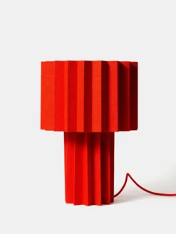 L'art Plissé Table Lamp Studio Edition - Red