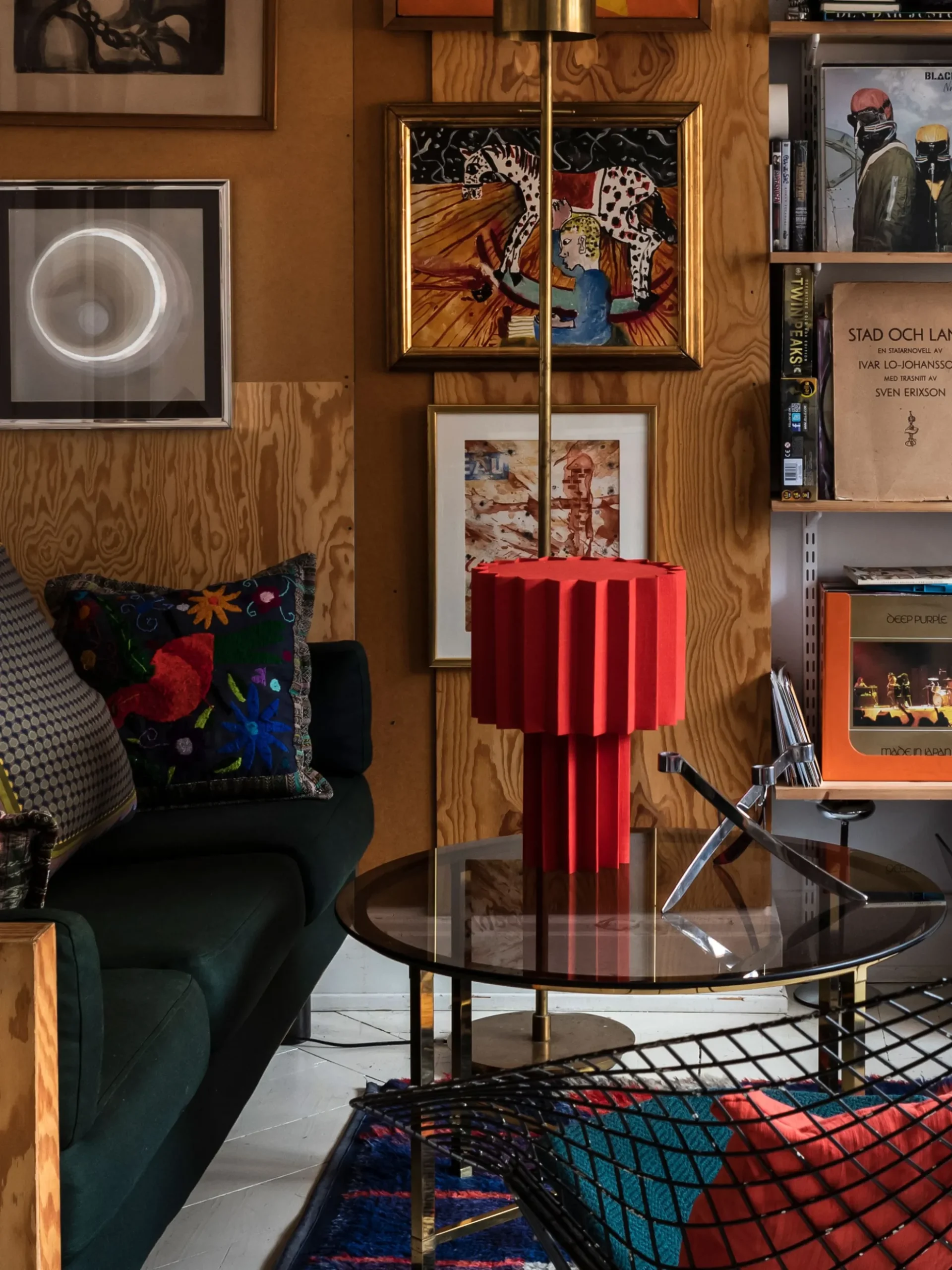 L'art Plissé Table Lamp Studio Edition - Red