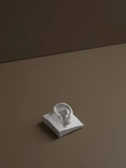 Left Ear - White
