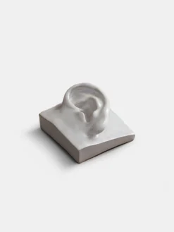 Left Ear - White