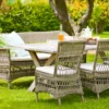 Marie Exterior Chair - Antique Grey - White Cushion