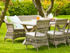 Marie Exterior Chair - Antique Grey - White Cushion