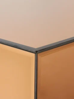 Mirror Block Coffee Table - Smokey Brown - 80 cm