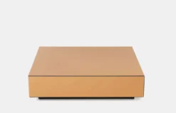 Mirror Block Coffee Table - Smokey Brown - 80 cm