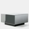Mirror Block Table - Clear - 60 cm