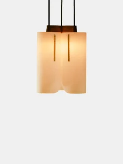 Modernist Triple Drop Suspension Lamp
