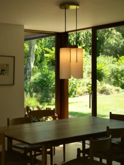 Modernist Triple Drop Suspension Lamp