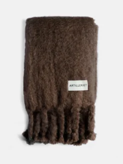 Mohair Tassel Throw - Chocolate Brown