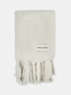 Mohair Tassel Throw - True White