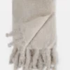 Mohair Tassel Throw - Ultimate Beige
