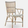 Monique Exterior Armchair - White/Cappuccino Dot