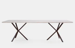 NEB Rectangular Dining Table - Travertin - Brown