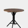 Nicole Cafe Table Round - Teak - Black Base