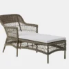 Olivia Exterior Sunbed - Antique Grey - White Cushion