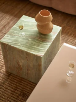 Onyx Marble Block Table