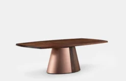 Orion Table - Timber and Metal Base