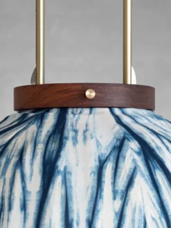 Oval Pendant - Plant Dyed Pattern