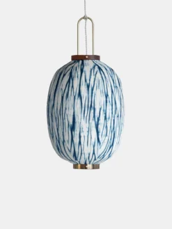 Oval Pendant - Plant Dyed Pattern