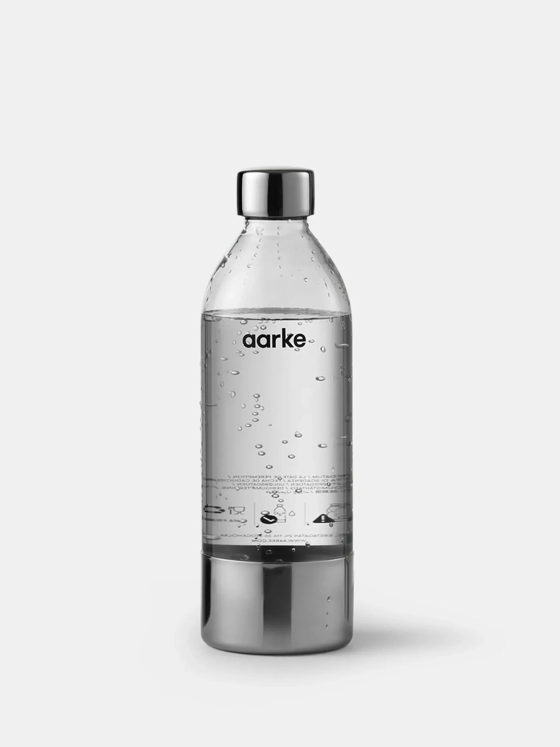PET Water Bottle - Polished Steel