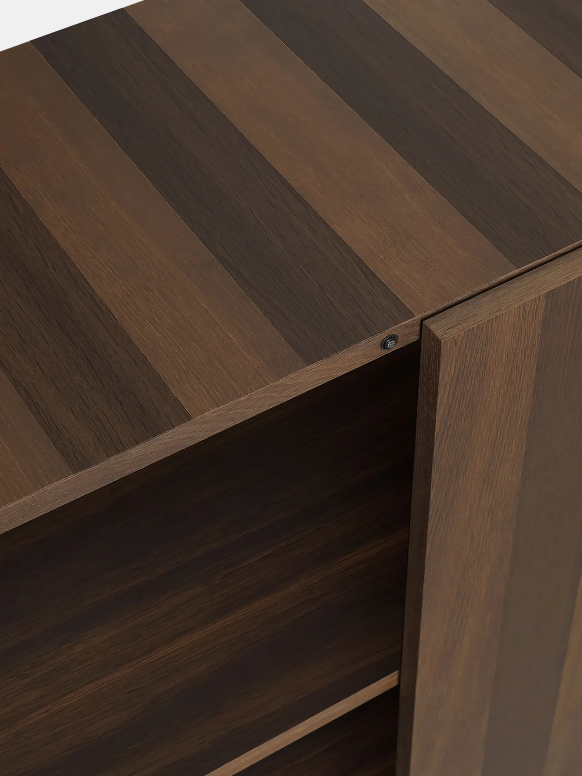 Post Storage Cabinet - Smoked Oak