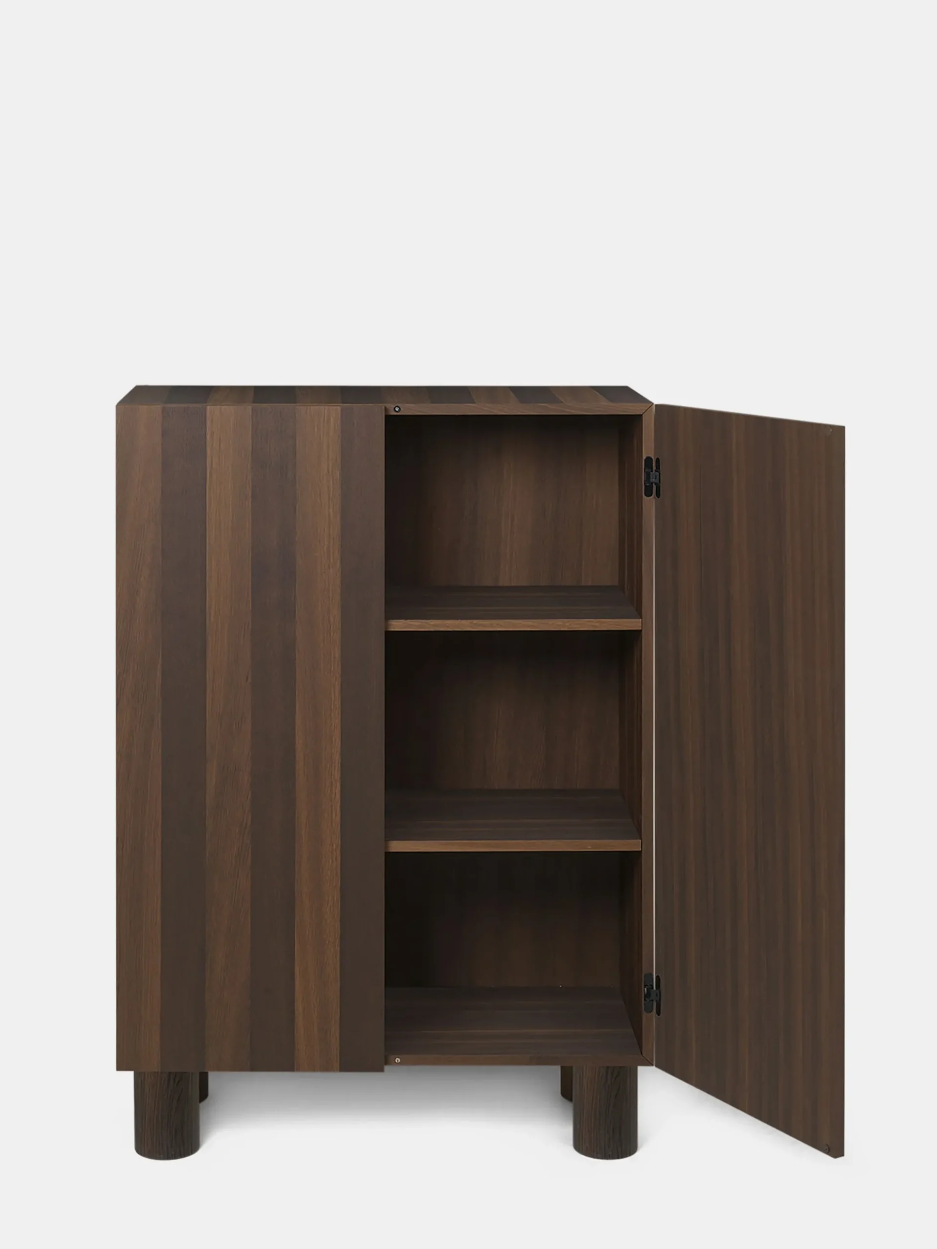 Post Storage Cabinet - Smoked Oak