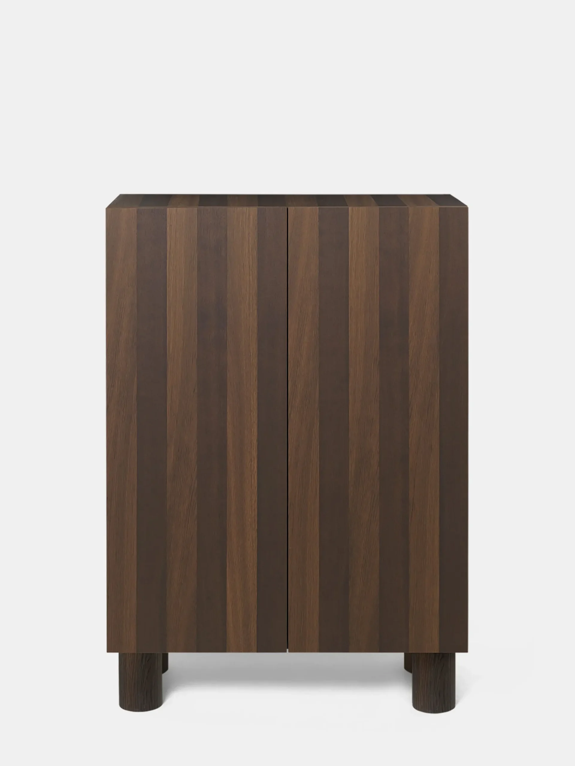 Post Storage Cabinet - Smoked Oak