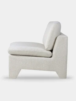 Retro lounge fauteuil - boucle cream