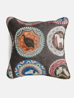 Robina's Dinner Party Cocoa Cushion - 55x55 cm