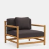 Saltholm Lounge Chair - Teak - Grey Brown Cushions
