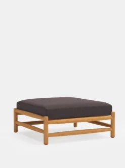 Saltholm Ottoman - Teak - Grey Brown Cushions