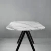 Saw Table White Marble