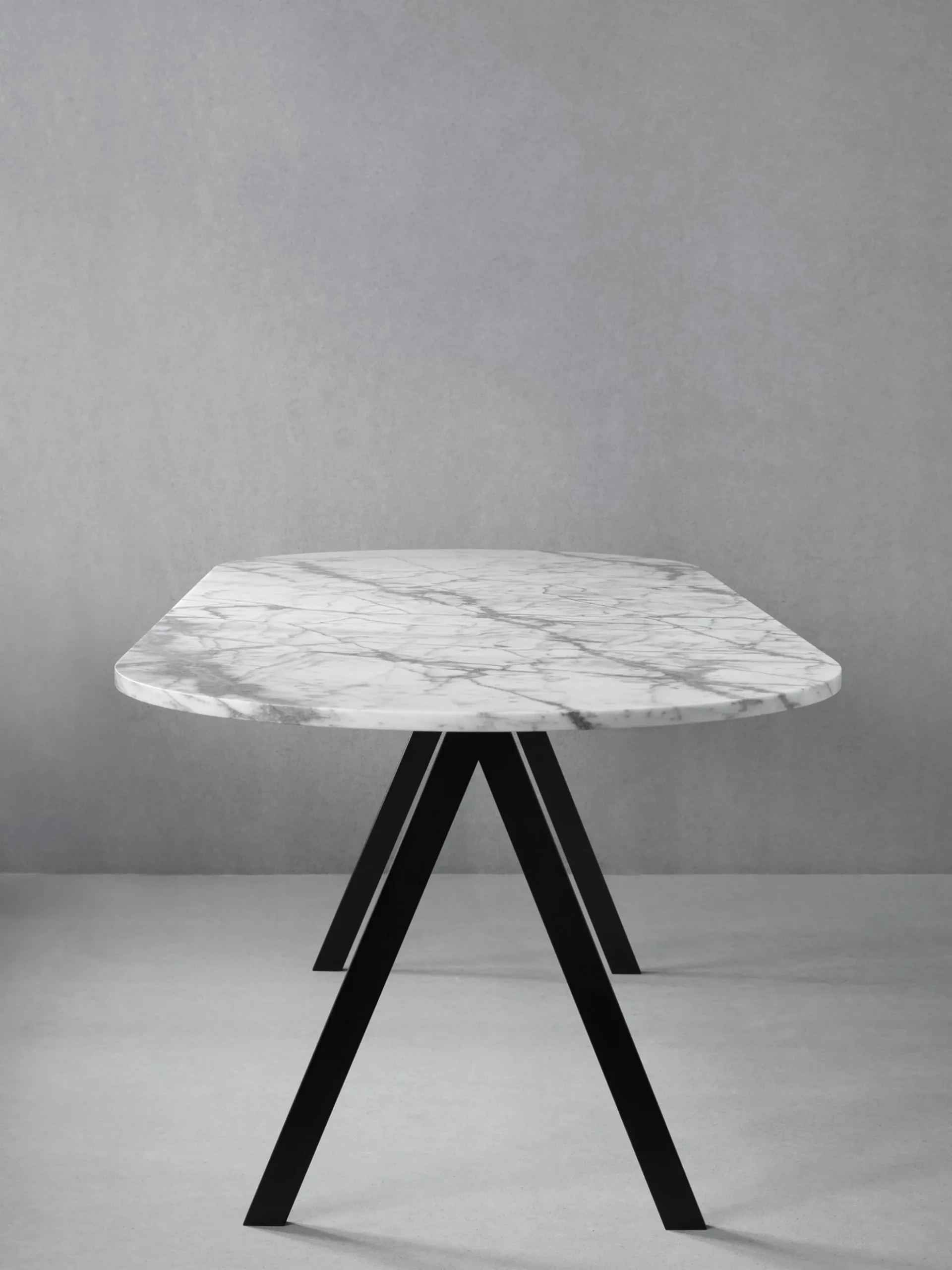 Saw Table White Marble