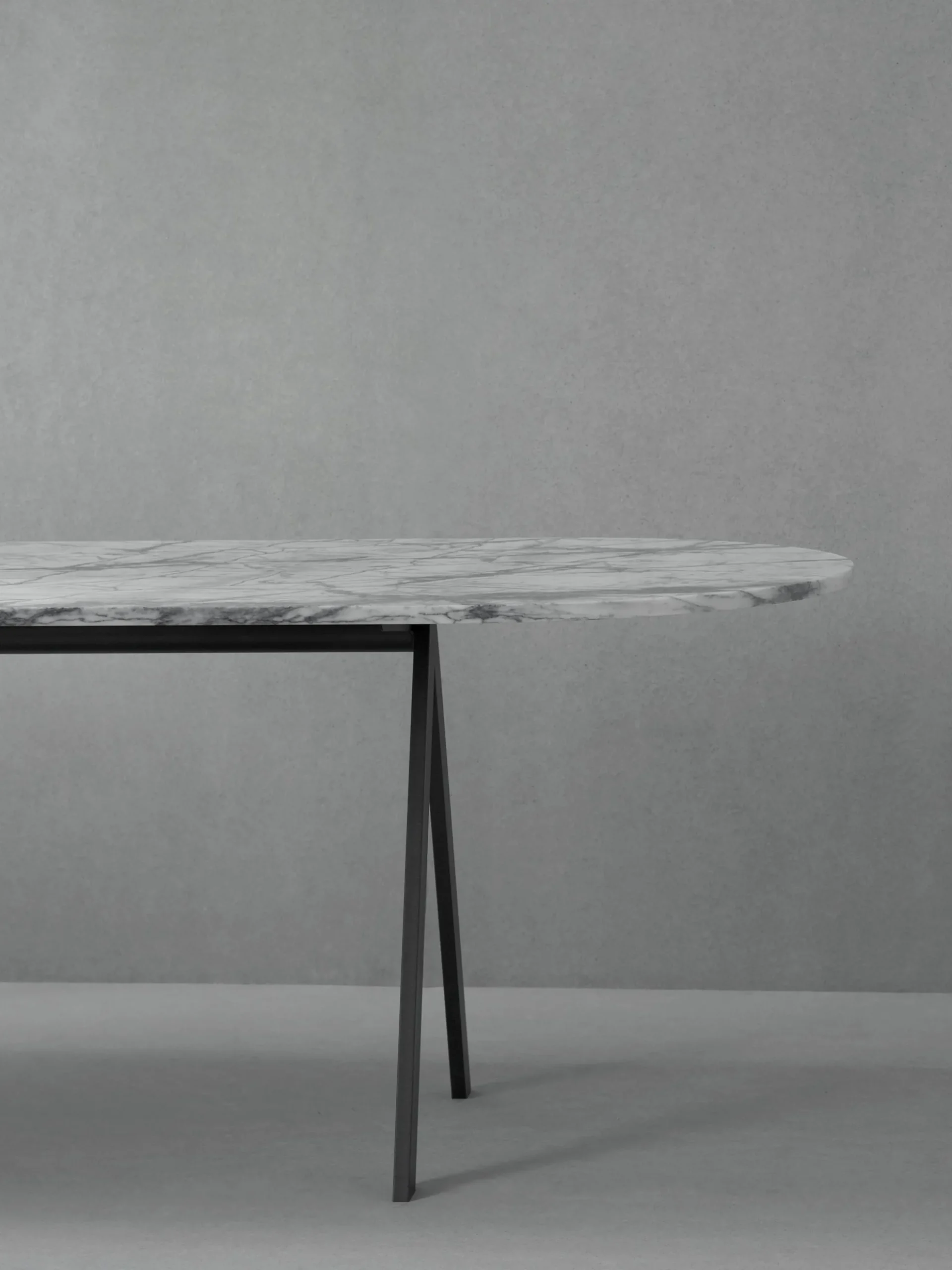 Saw Table White Marble