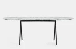 Saw Table White Marble