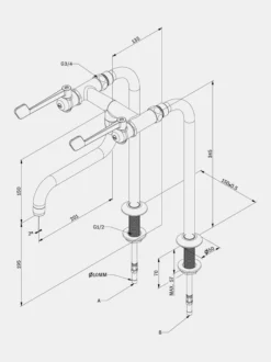 SP Elbow Tap on Standpipe S200 - Brass