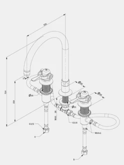 SP Tap Ø200 - 3-hole - Brass
