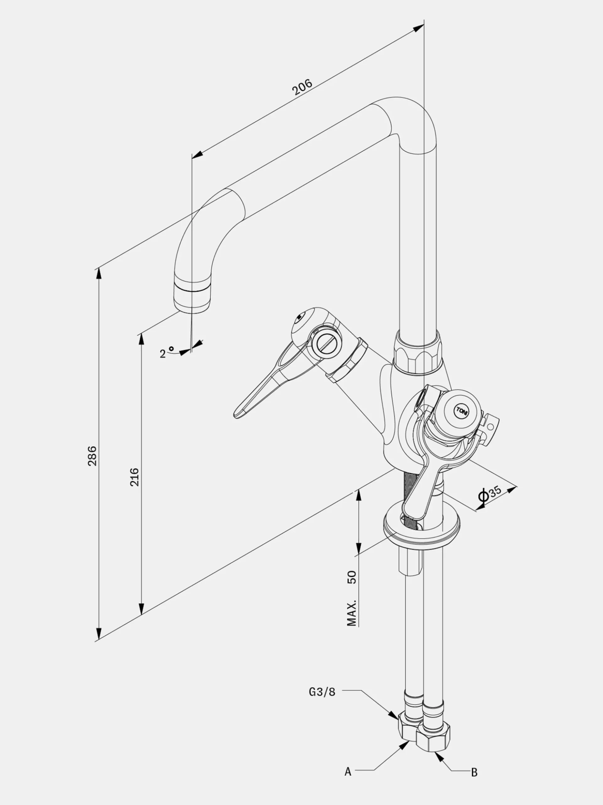 SP Tap U200 - Brass