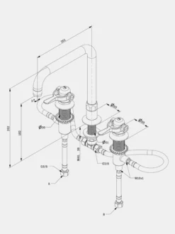 SP Tap U200 - 3-hole - Brass