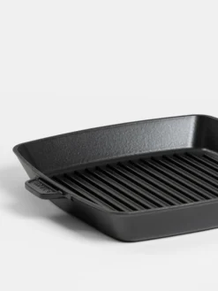 Square Cast Iron Grill Pan Black - 30 cm