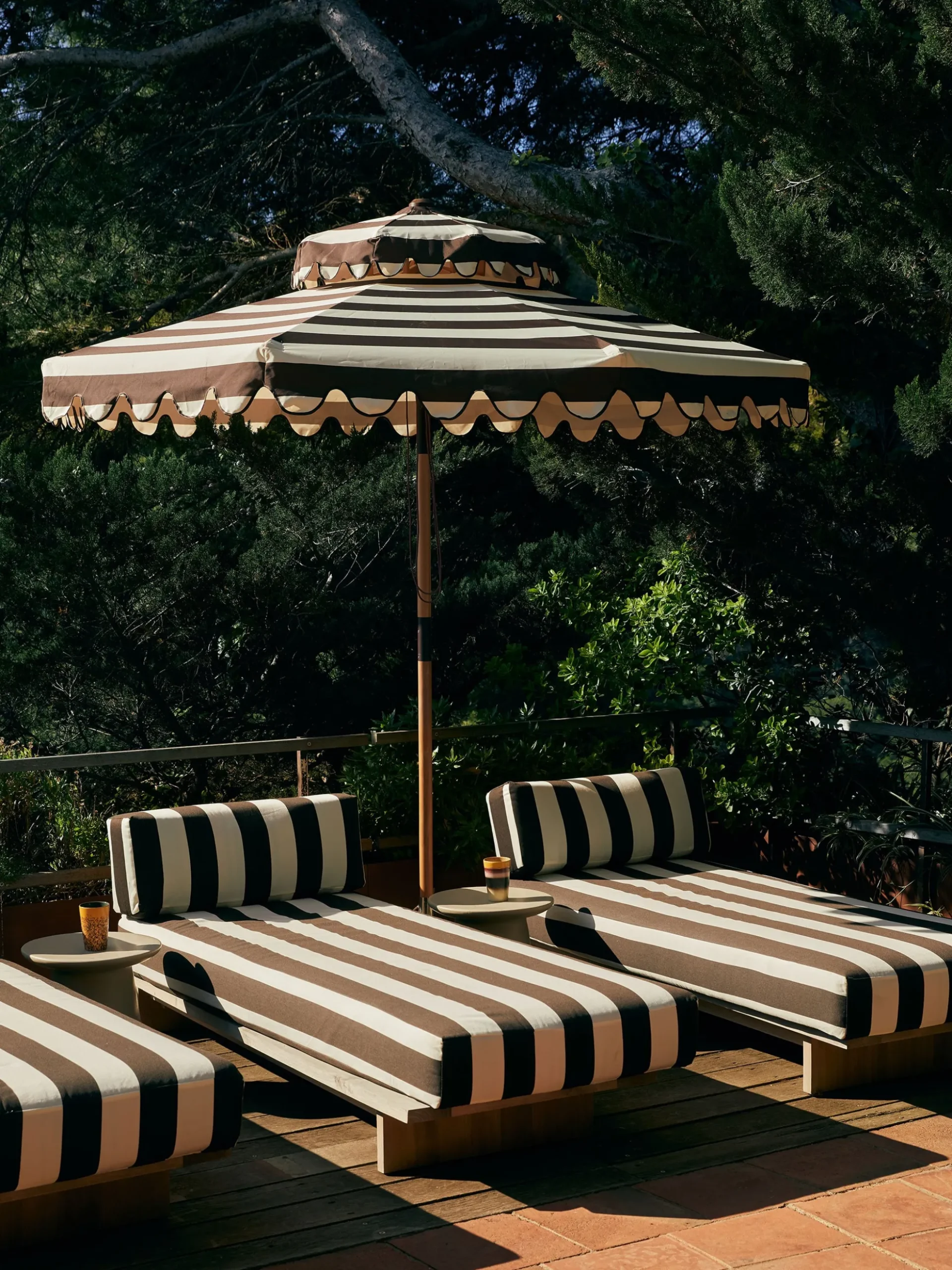 Striped Patio Umbrella