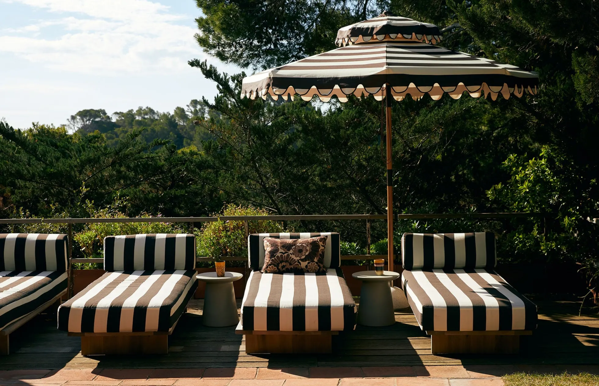 Striped Patio Umbrella