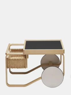 Tea Trolley 900 - Black Tiles