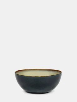 Terres de Rêves - Bowl Medium Misty Grey and Dark Blue