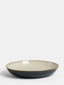 Terres de Rêves - Pasta Plate - Misty Grey/Dark Blue