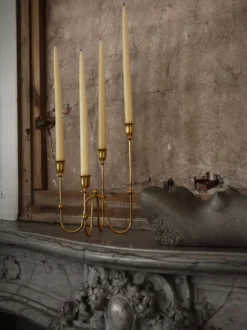 Totem Crown Candle Holder – Brass