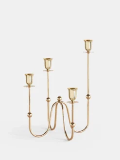 Totem Crown Candle Holder – Brass