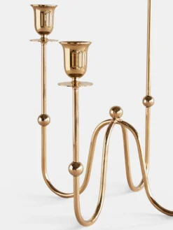 Totem Crown Candle Holder – Brass