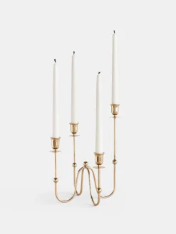 Totem Crown Candle Holder – Brass