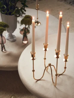 Totem Crown Candle Holder – Brass