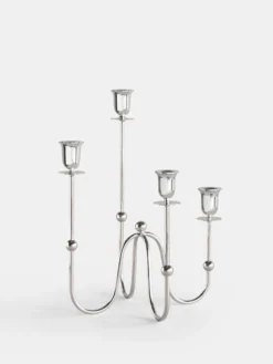 Totem Crown Candle Holder – Silver